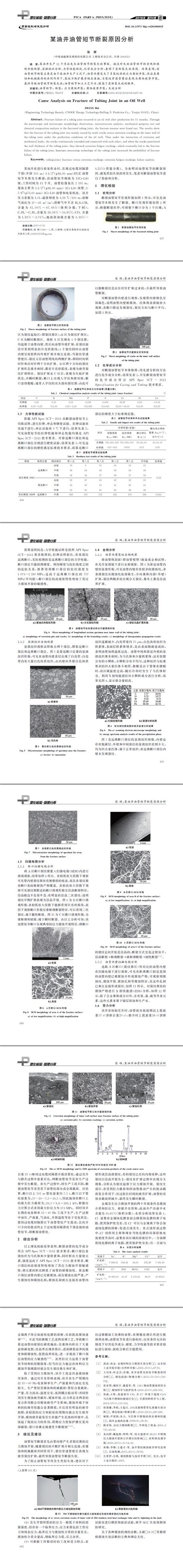 某油井油管短節(jié)斷裂原因分析