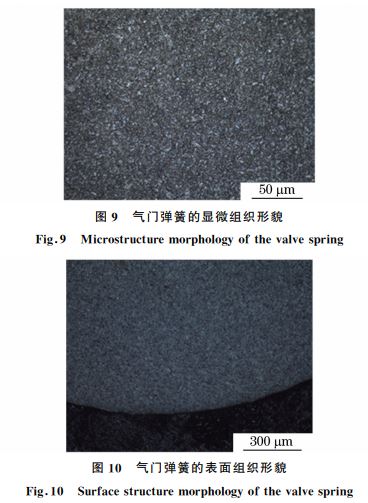 圖９ 氣門(mén)彈簧的顯微組織形貌